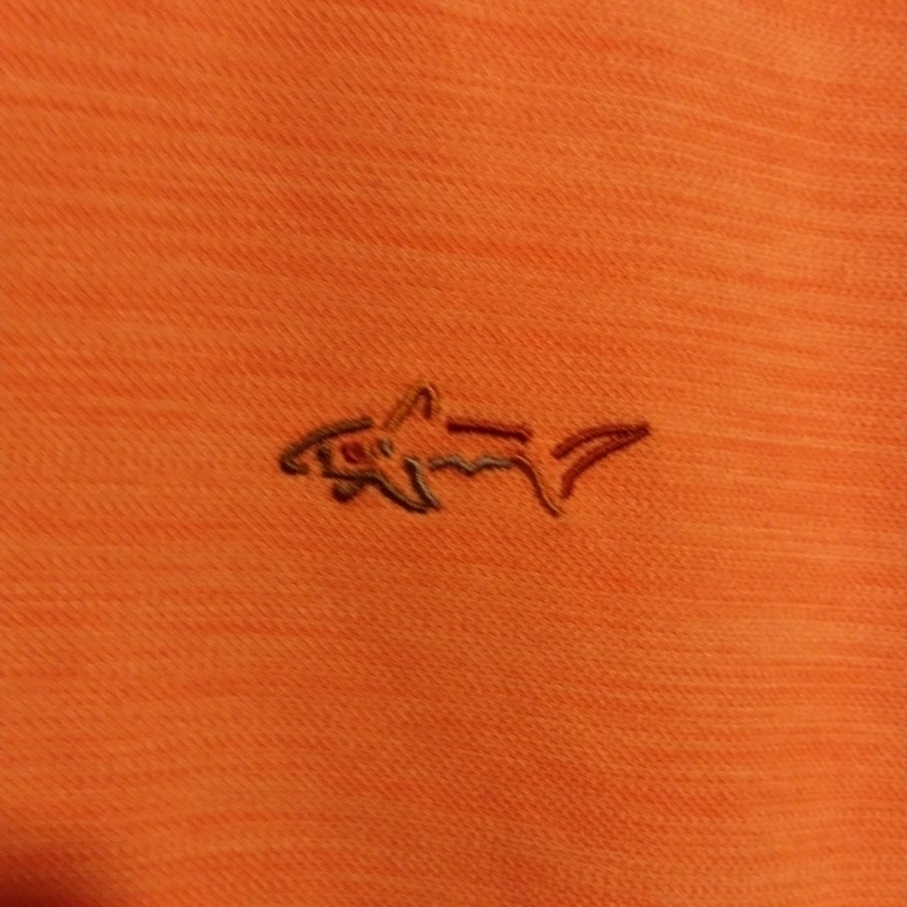 MEN'S Greg Norman PlayDry Polo. L. Washed Orange. - Picture 2 of 5